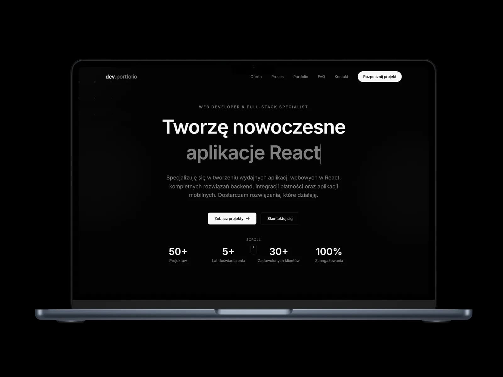 Podgląd szablonu Portfolio developera