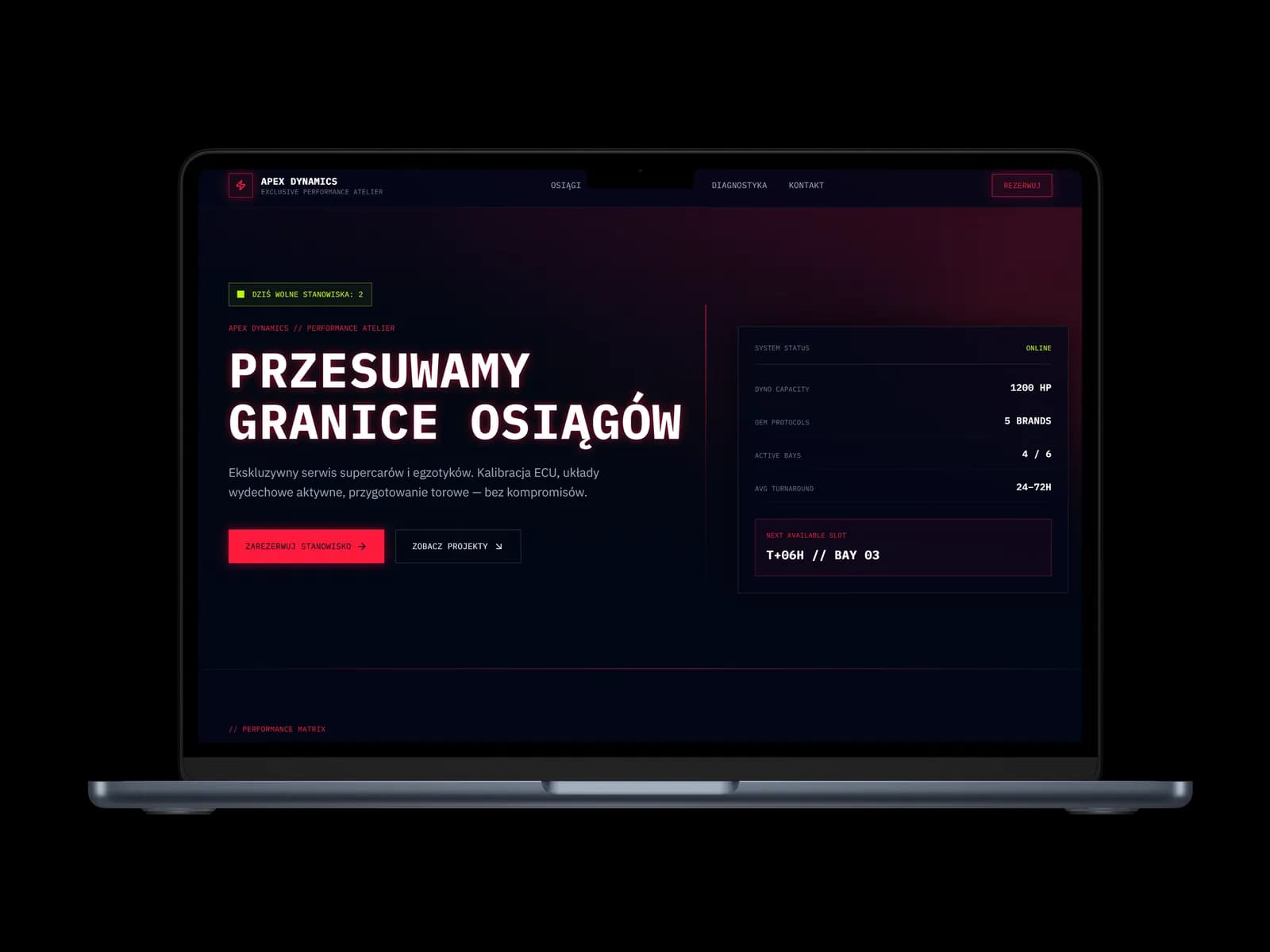 Podgląd szablonu Premium warsztat