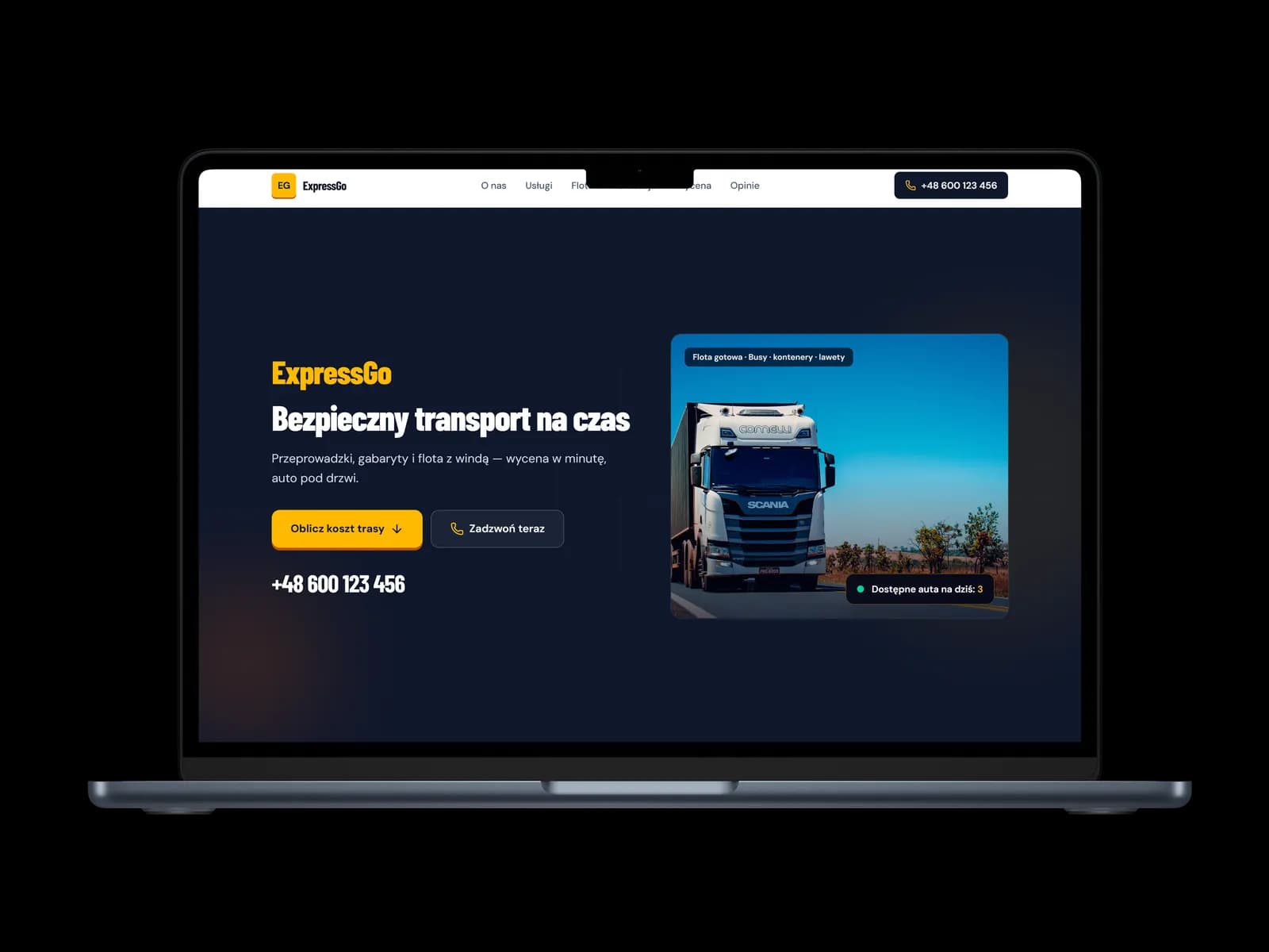 Podgląd szablonu Transport / Przeprowadzki / Logistyka