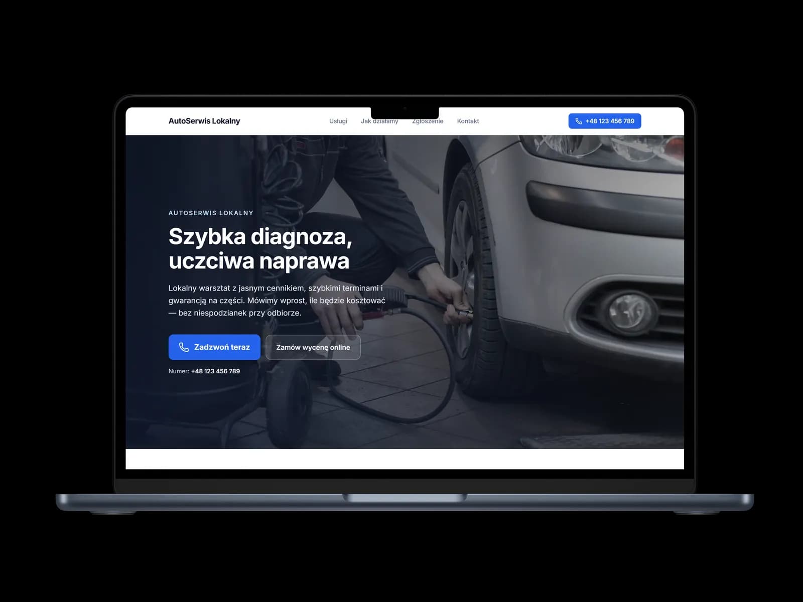 Podgląd szablonu Warsztat samochodowy